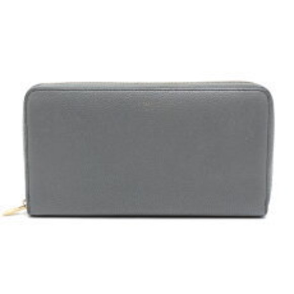 Celine Zip Wallet Long Gray Leather - Picture 1 of 8